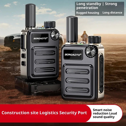 Portable UHF Walkie Talkie Two-Way Radio Long Range 400-470MHz Set - Handheld Communication Device for Emergency And Outdoor Use