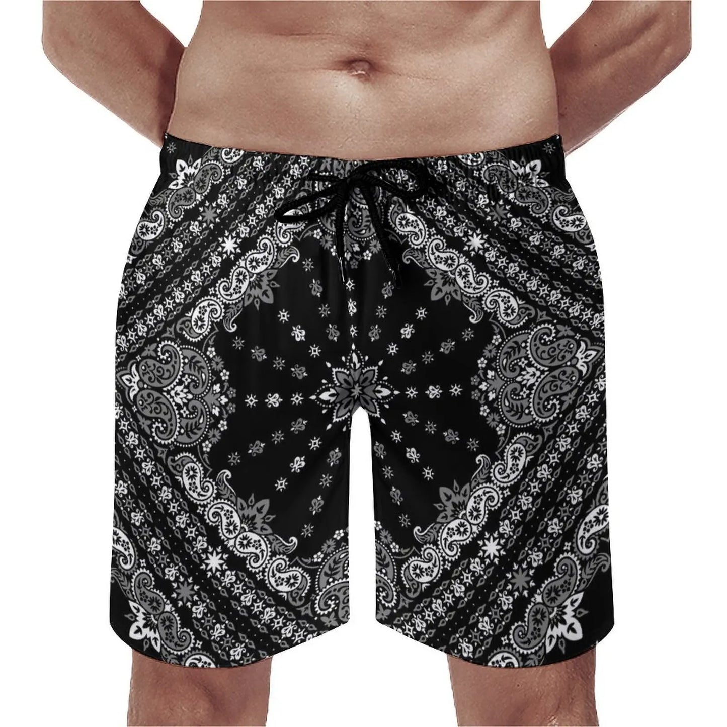 Customizable Bandana Men'S And Women'S Swimsuits Women One Piece Swimsuits Men Swimming Trunks And Beach Couple Outfits