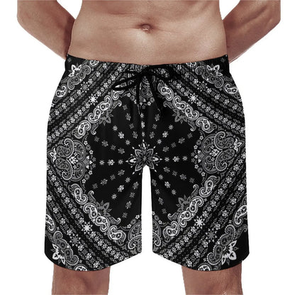 Customizable Bandana Men'S And Women'S Swimsuits Women One Piece Swimsuits Men Swimming Trunks And Beach Couple Outfits