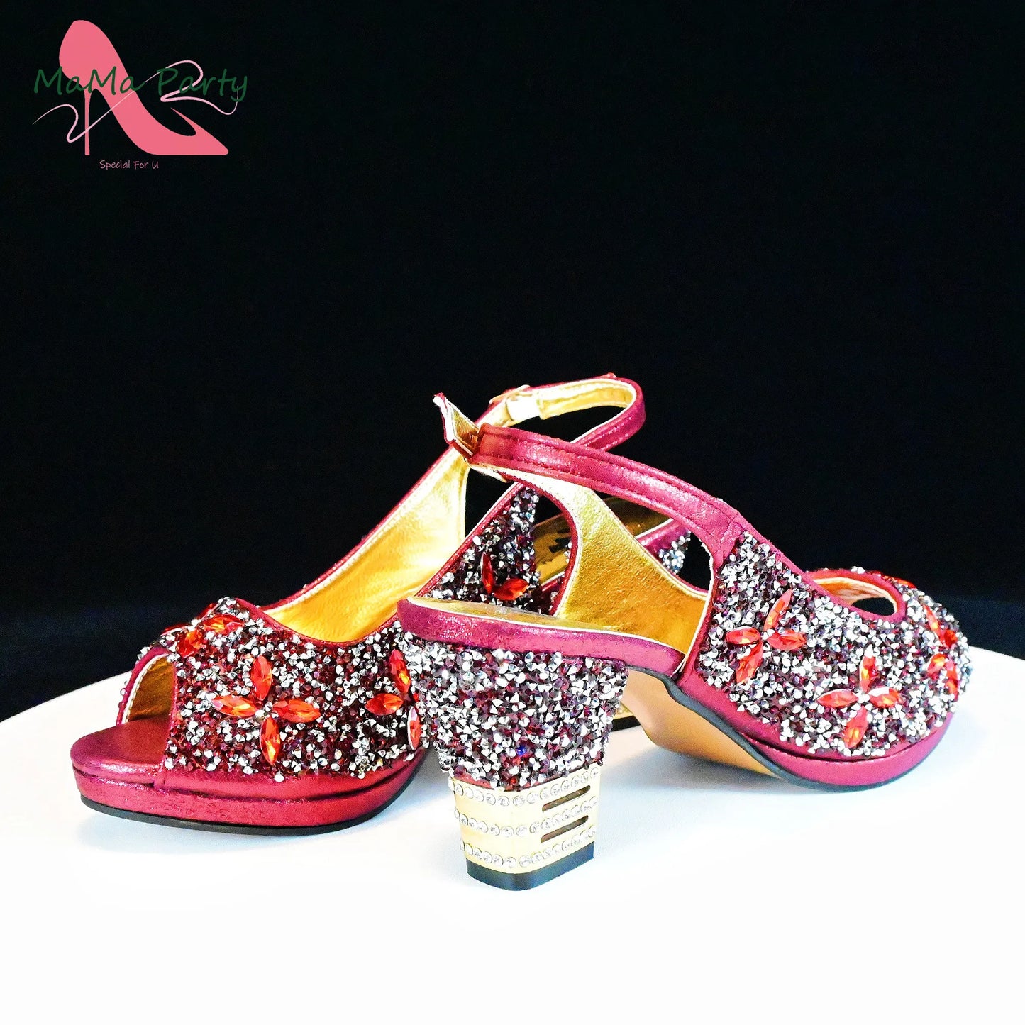2025 Fashion Style Nigerian Ladies Lovely Shoes and Bag to Match Set in Gold Color Specials Pumps for Dress