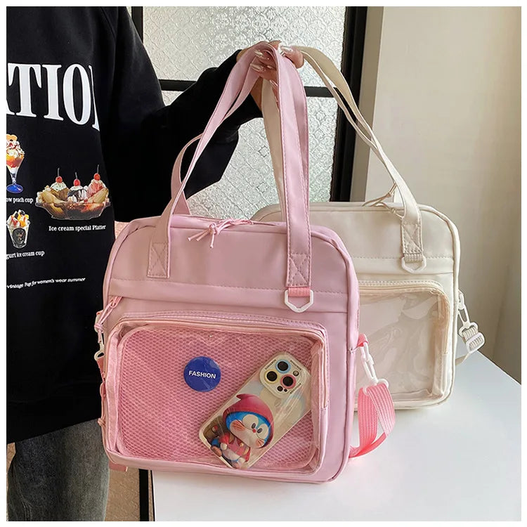 Japanese Style Kawaii Itabag For Dolls Large Handbags New Nylon School Bags For Teenage Girls Tote Shoulder Bag JK Crossbody Bag