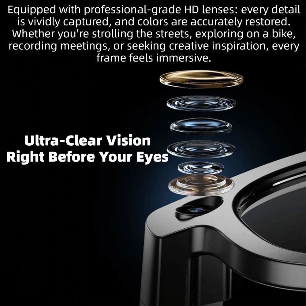Real-time Translation AI Smart Glasses Anti-Blue Light 1080P Video Recording Smart AI Glasses Waterproof Bluetooth Audio