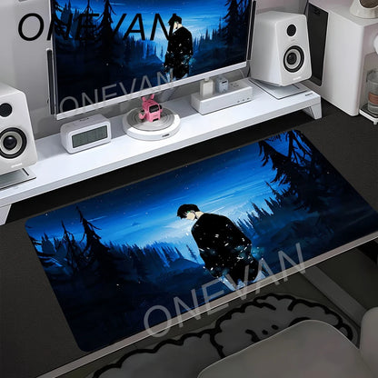 HD Printing Anime Solo Leveling Mousepad 900x400mm Computer Gamer Lock Edge Non-slip Mouse Pad XXL Keyboard PC Protect Table Pad