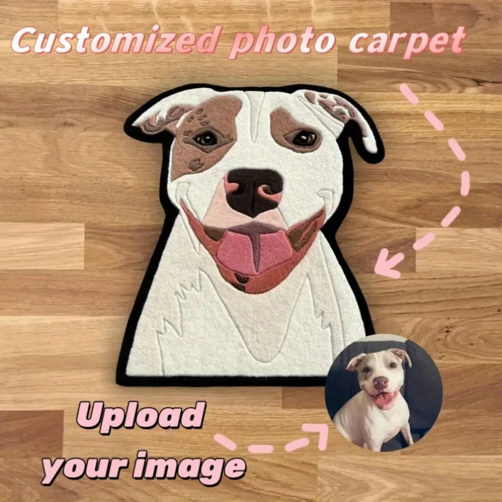 VIKAMA Custom Photo Rug - Personalize with Any Image Upload Non-Slip Home Mat for Entryways Pet-Friendly Printing Available