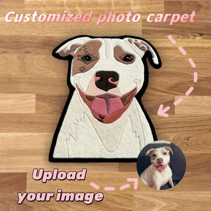 VIKAMA Custom Photo Rug - Personalize with Any Image Upload Non-Slip Home Mat for Entryways Pet-Friendly Printing Available