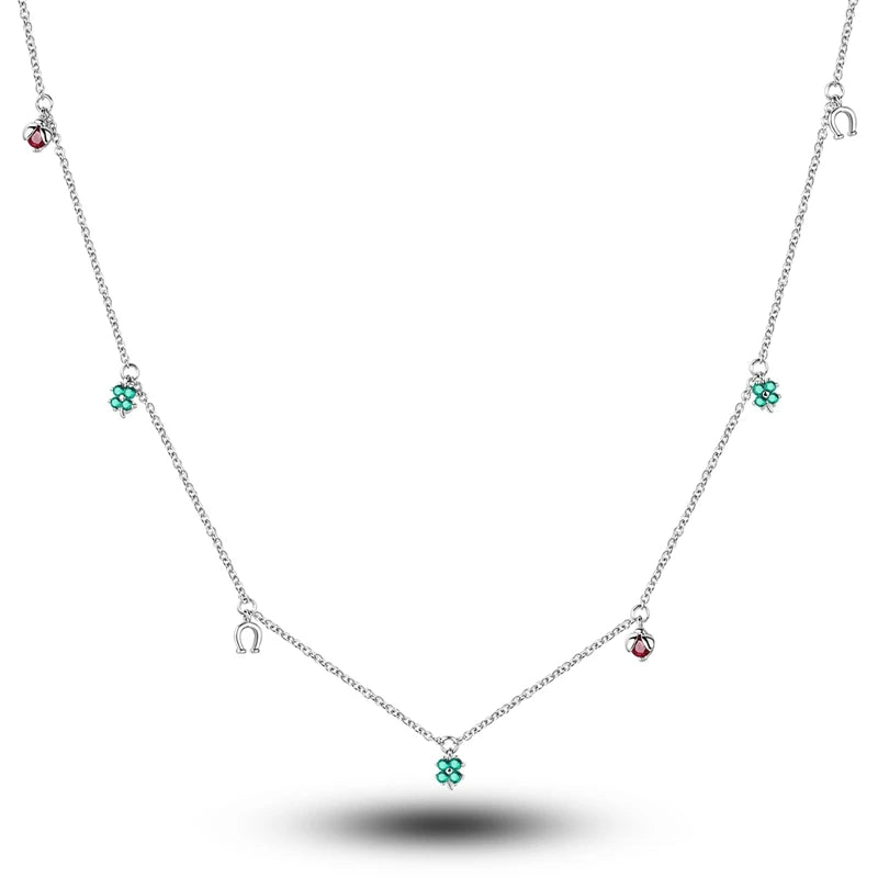 925 Sterling Silver Luminous Firefly Heart Shaped Zircon Pendant Necklace For Women Fashion Anniversary Birthday Jewelry Gifts