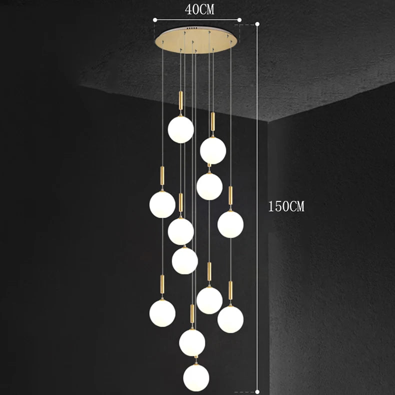 Modern Stair Chandelier Pendant Lights Indoor Lighting Ceiling Lamp Hanging Light LED Chandeliers for Living Room Indoor Lightin