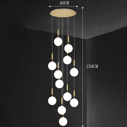 Modern Stair Chandelier Pendant Lights Indoor Lighting Ceiling Lamp Hanging Light LED Chandeliers for Living Room Indoor Lightin