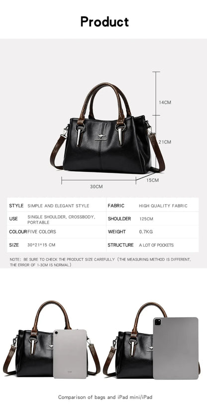 Luxury Handbags Women Bags Designer Soft Leather Shoulder Crossbody Bags for Women 2024 Elegant Large Capacity Tote Handbags Sac