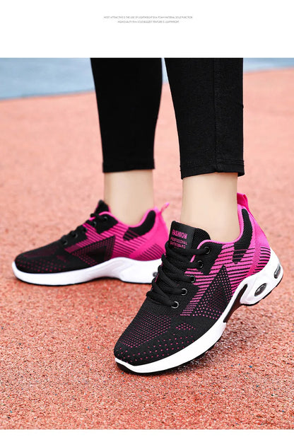 Women Platform Casual Sneakers Shoes Mesh Breathable Running Shoes Chunky Summer Sports Tenis Shoes 2025 Luxury Vulcanize Shoes