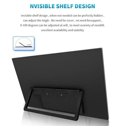 HGFRTEE Portable Monitor 18.5inch 120Hz Resolution Travel Size Gaming Display with USB-C Connection for Laptop PC Game Consoles