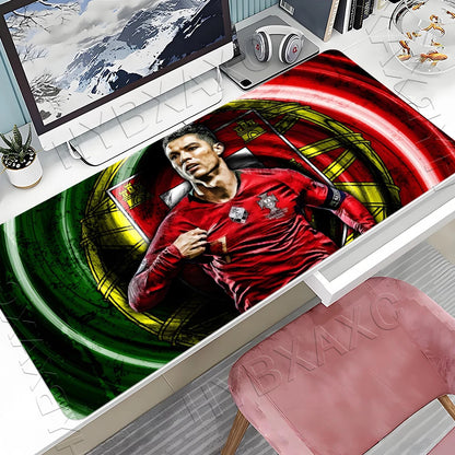 CR7 Football Star R-Ronaldo Mouse Pad Cartoon Lockedge Large Gaming Pad Computer Gamer Keyboard Mat Desk Mousepad PC Desk Pad
