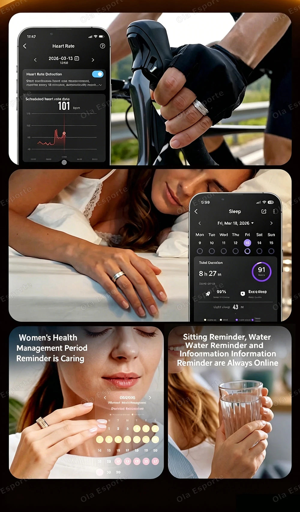 2026 New Smart Ring Bluetooth Heart Rate Body Temperature Monitor AI Health Analysis 5ATM Waterproof Sports Smartring Men Women