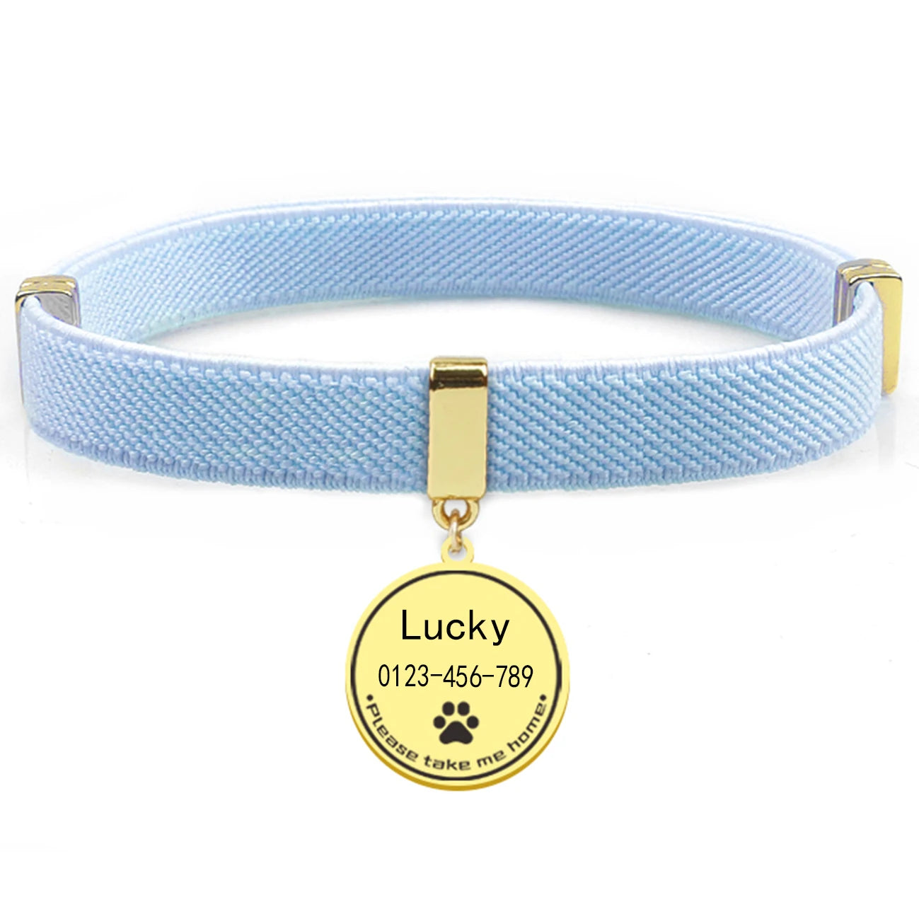 Cute Customized Cat Collar Round Metal Name Tag Breakaway AirTag Kitten Collars Adjustable Pet Collars for Cats and Puppies Dogs