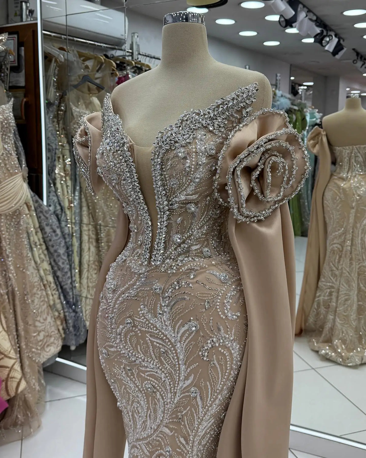 Prom Dress Beads Crystal Mermaid Formal Evening Gown Wedding Party Dress Woman Customized robes longues soirées élégante 2026