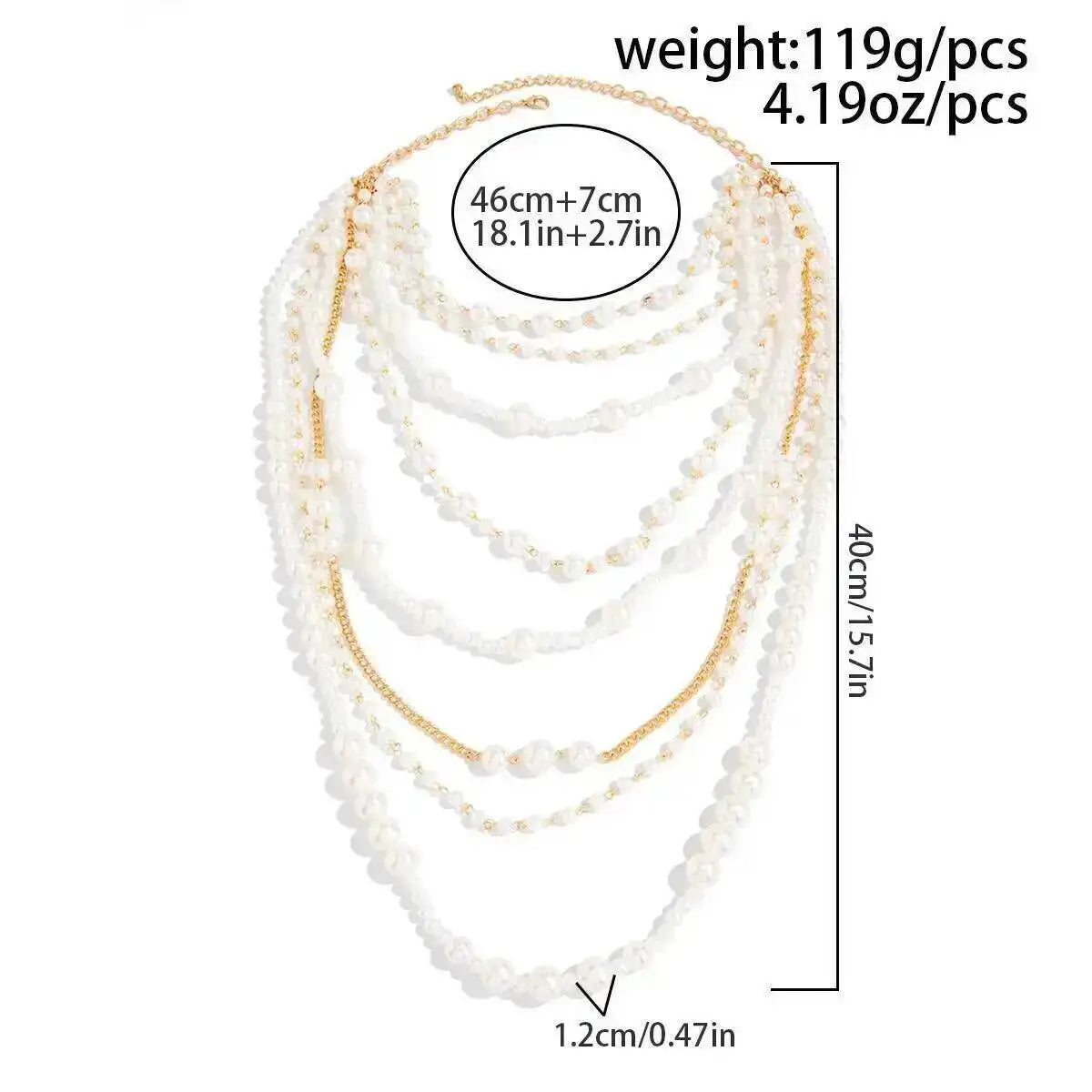 KunJoe Luxury Multilayer Imitation Pearl Long Tassel Necklace for Women Bridal Elegant Pendant Sweater Chain Wedding Jewelry New