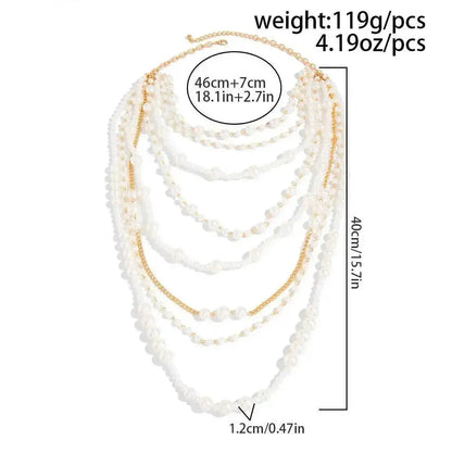 KunJoe Luxury Multilayer Imitation Pearl Long Tassel Necklace for Women Bridal Elegant Pendant Sweater Chain Wedding Jewelry New