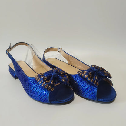 Fashion Purple Lower Heel Party Women's Sandals And Bag Match Set Italian Design Rhinestone Wedding Matching Shoes and Bag Set