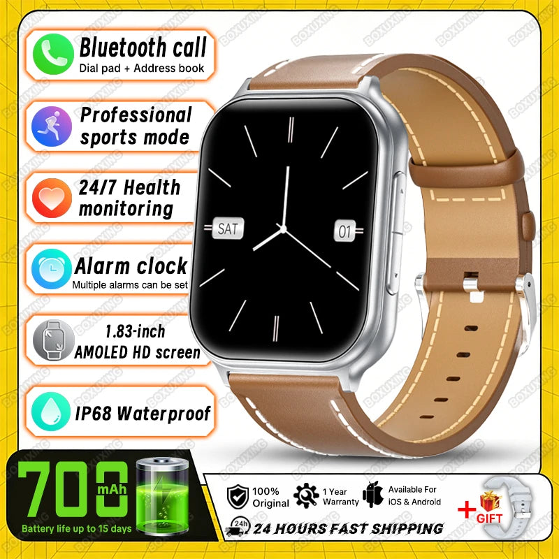 2026 New Smartwatch Women Sports Fitness Track IP68 Waterproof Built-in 24H Heart Rate Bluetooth Call Ladies Fashion Smartwatch