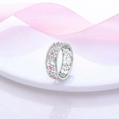 LAZA 925 Sterling Silver Colorful Rings Sparking Zirconium Bowknot Moon Sun Original Ring For Women Anniversary Wedding Gifts