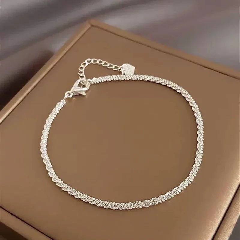 925 Sterling Silver Beautiful Bead Bracelets For Women Korean Fashion Designer Adjustable Bead Bracelet Luxury Original Jewelry