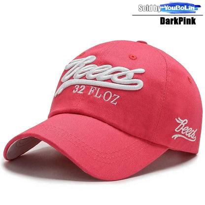 Letters 3D Embroidery Cotton Adjustable Baseball Cap Sun Hat Trucker Caps Dad Hats