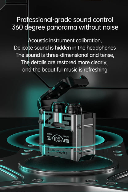 M25 TWS Wireless Headphones Bluetooth 5.3 Earbuds with LED Display Stereo, Touch Control & Noise Reduction Stereo Sound Headset
