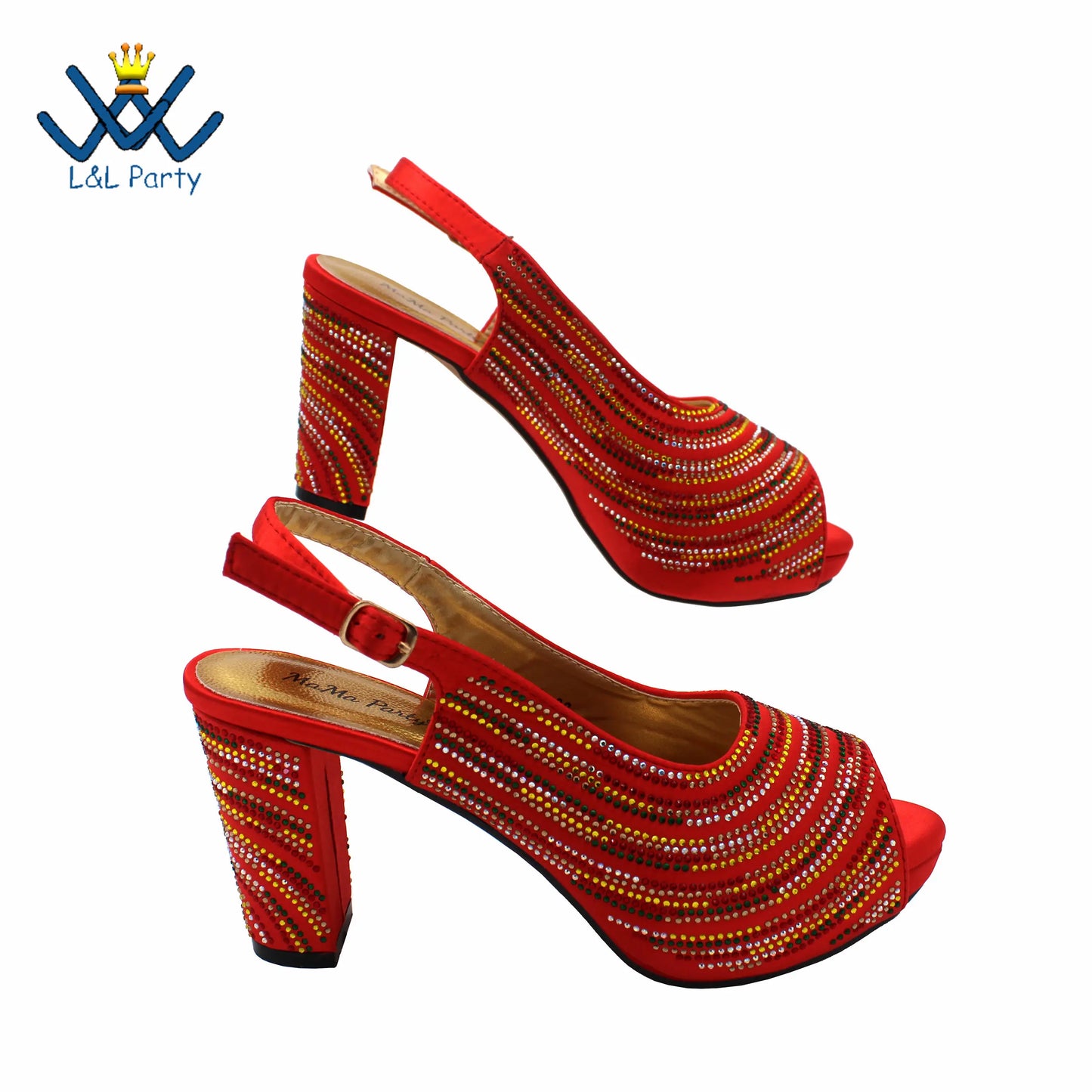 2023 Classics Peep Toe Lemon Green Color Hot Sale Sandals High Quality Women Shoes and Bag Set with Platform for Brithday Party