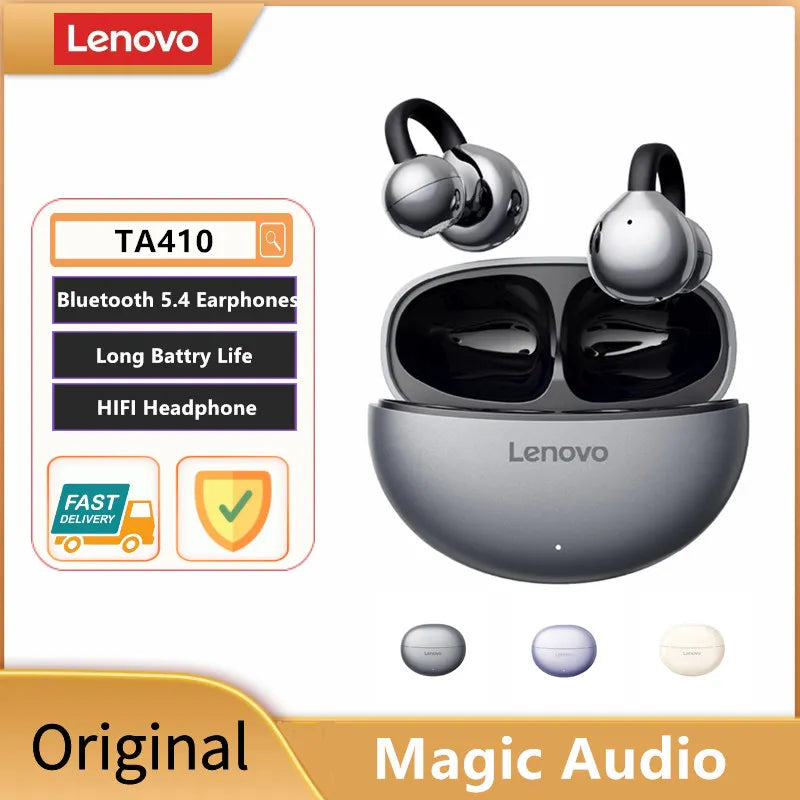 Original Lenovo TA410 Bone Conduction Wireless Earphones OWS 5.4 Bluetooth Headphones Stereo Music Call Noise Cancelling Earbuds