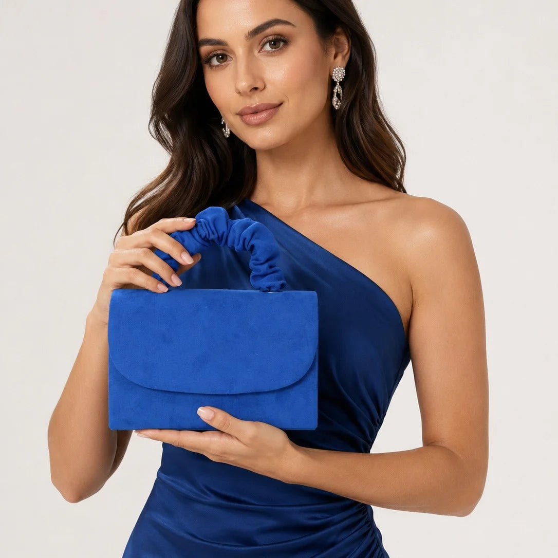 Women's Evening Bag, Faux Suede Solid Color Evening Dress Handbag, Suitable for Business, Commuting, Portable Makeup Bag, Wallet, Ideal for Prom, Parties, Weddings, and Holiday Gatherings