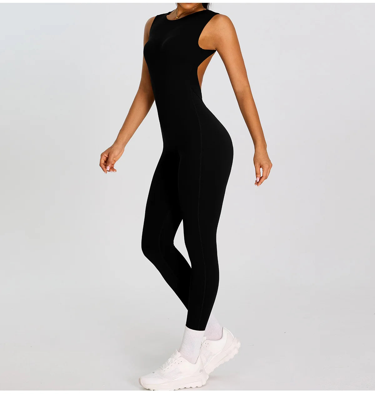 Summer Women Sleeveless Back Hollow Jumpsuit Fitness Sport Bodysuit Yoga Clothing Female Breathable Gym Overalls Workout Clothes