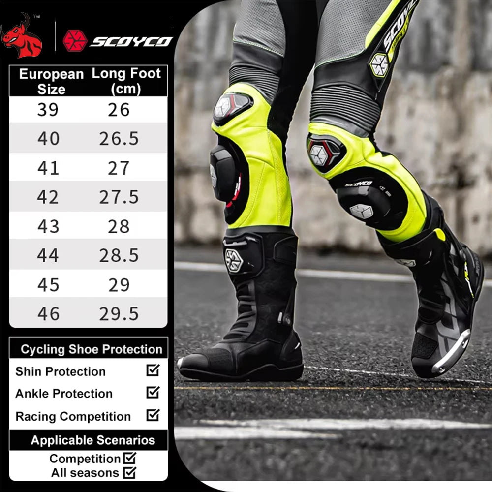Motorcycle Racing Motorcycle Track Riding Boots Anti Slip And Anti Fall Professional Motorcycle Riding Protective Shoes