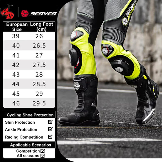 Motorcycle Racing Motorcycle Track Riding Boots Anti Slip And Anti Fall Professional Motorcycle Riding Protective Shoes