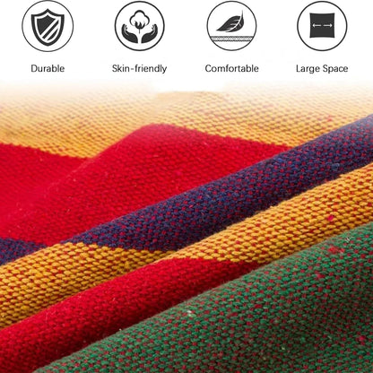 Outdoor Camping Canvas Hammock (220X80Cm / 87X32 in), Single-Person Outdoor Hammock with Two 2m Inch Long Straps and Storage Bag, Durable and Easy to Install, Can Support 300 Pounds, Portable Hammock, Ideal for Outdoor/Indoor
