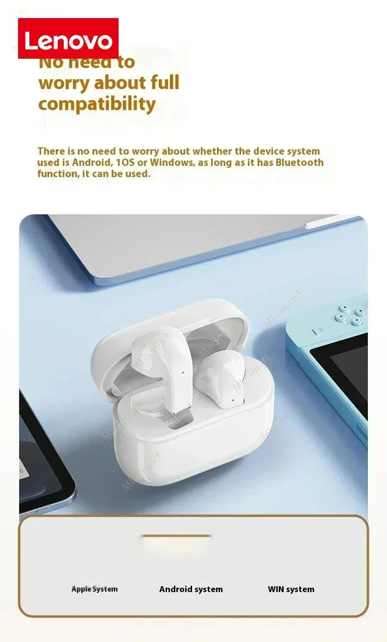 Lenovo Mini Pro 5s Earphones Wireless Bluetooth Earbuds Long-Last Noise Cancellation Headphones Extended Battery Life With Mic
