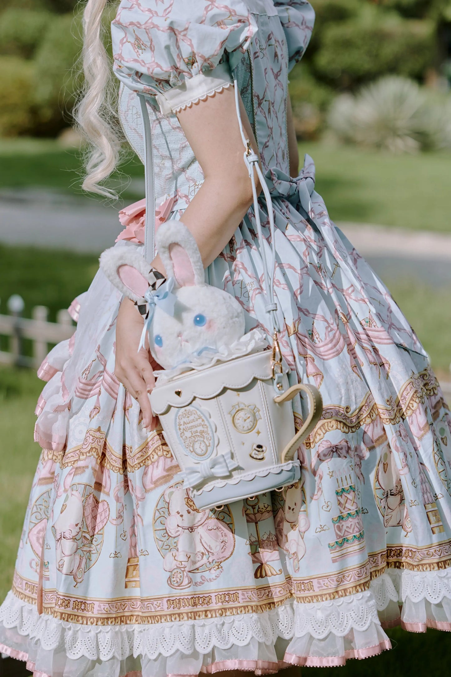 Japanese Original Lolita Cartoon Cute Rabbit Plush Shoulder Bag Sweet Kawaii Jk Uniform Oblique Span Bag