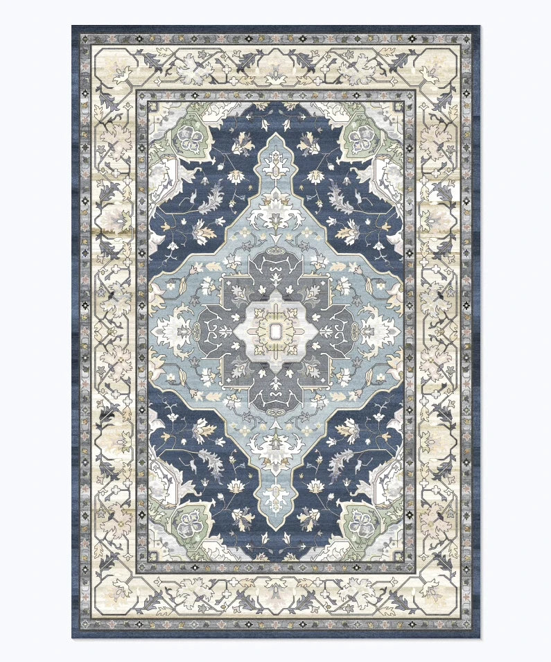 American Retro Style Rugs for Bedroom Large Area Living Room Decoration Anti-slip Carpet Washable Lounge Floor Mat Home Soft Rug