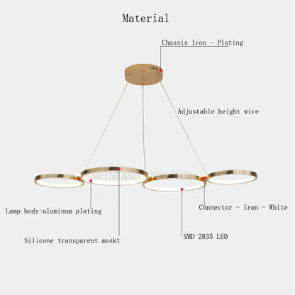 living room chandelier,Dimmable ceiling pendant chandelier,Led pendant lights for dining room kitchen Gold/chrome/black lustrs