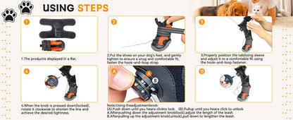 No KnucklingCorrective Dog Shoe,Drop Foot Support with Adjustable Reel, Paw Leg Brace Support - Lift Toes for Arthritis,Mobility