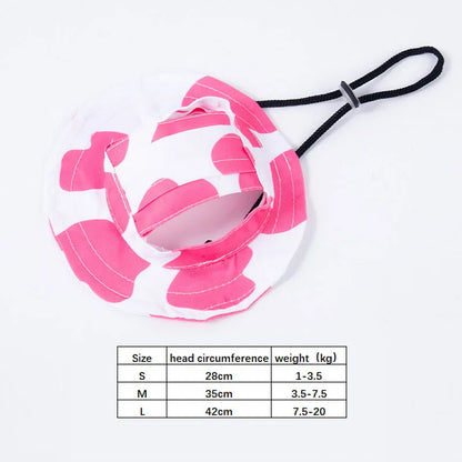 Pets Hat with Ear Holes Adjustable Baseball Cap for Medium Small Dogs Summer Dye Cats Sun Cap Pet Outdoor Hat Pet Supplies