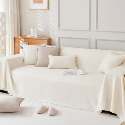 1pcs Solid color Sofa Cover Simple Anti-cat Scratch Solid Color Cushion Home Living Room Seat Dustproof Blanket