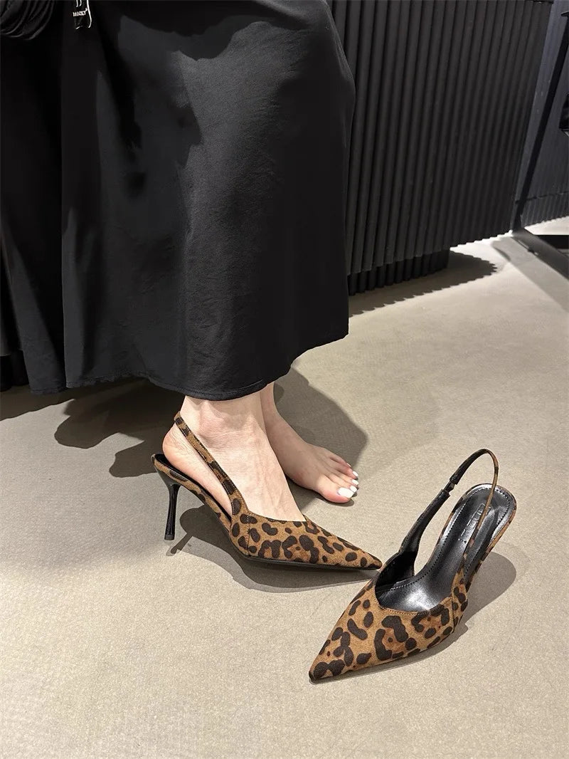 Luxury High Heels Sandals Women Sexy Pointed Toe Shoes for Woman Slippers New Party Shoes Pumps Elegant Slides Mujer Zapatos