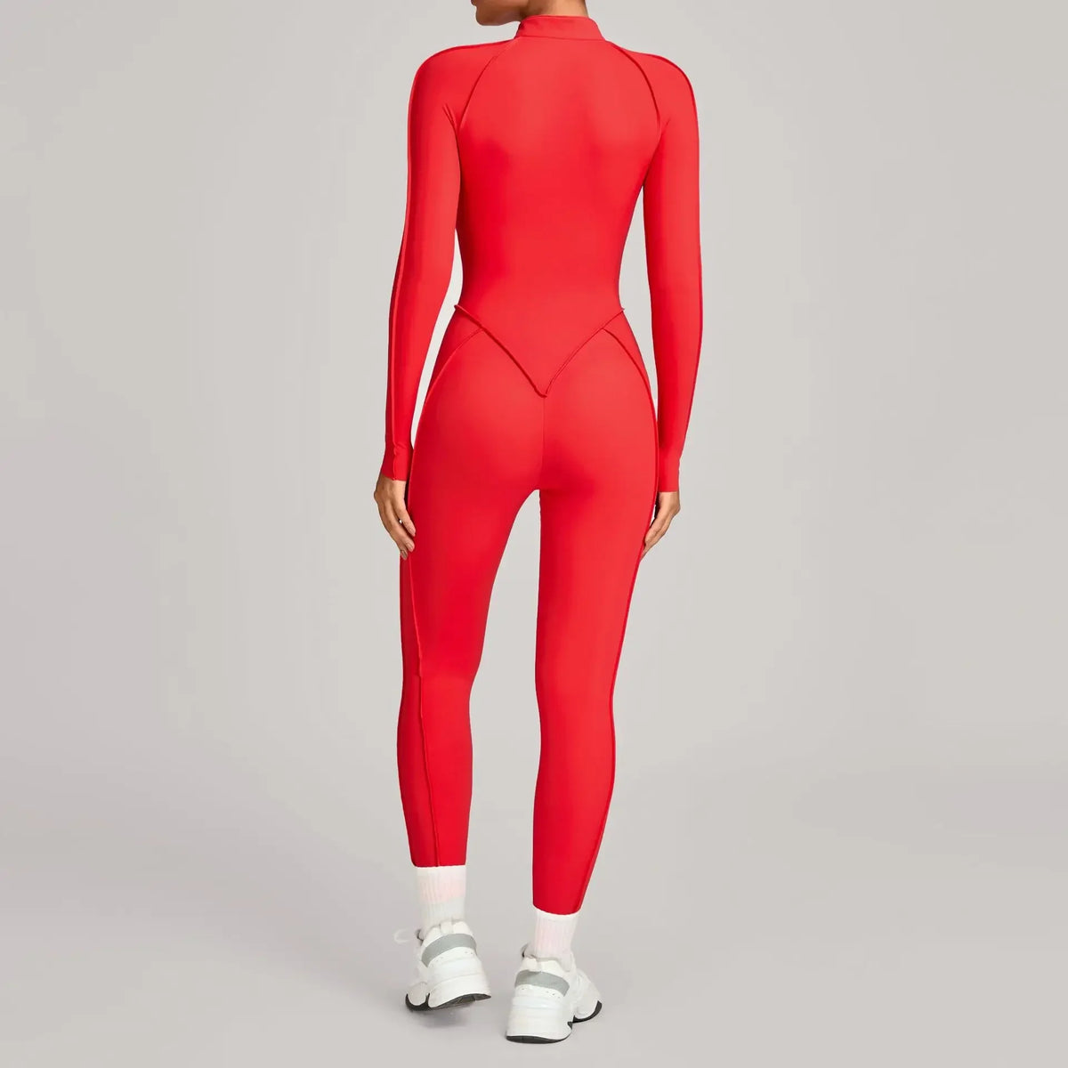 Women's Winter Yoga Jumpsuits Sports Fitness Hip-Lifting Slimming One-piece Zipper Long-Sleeved Outdoor Gym Workout Bodysuits