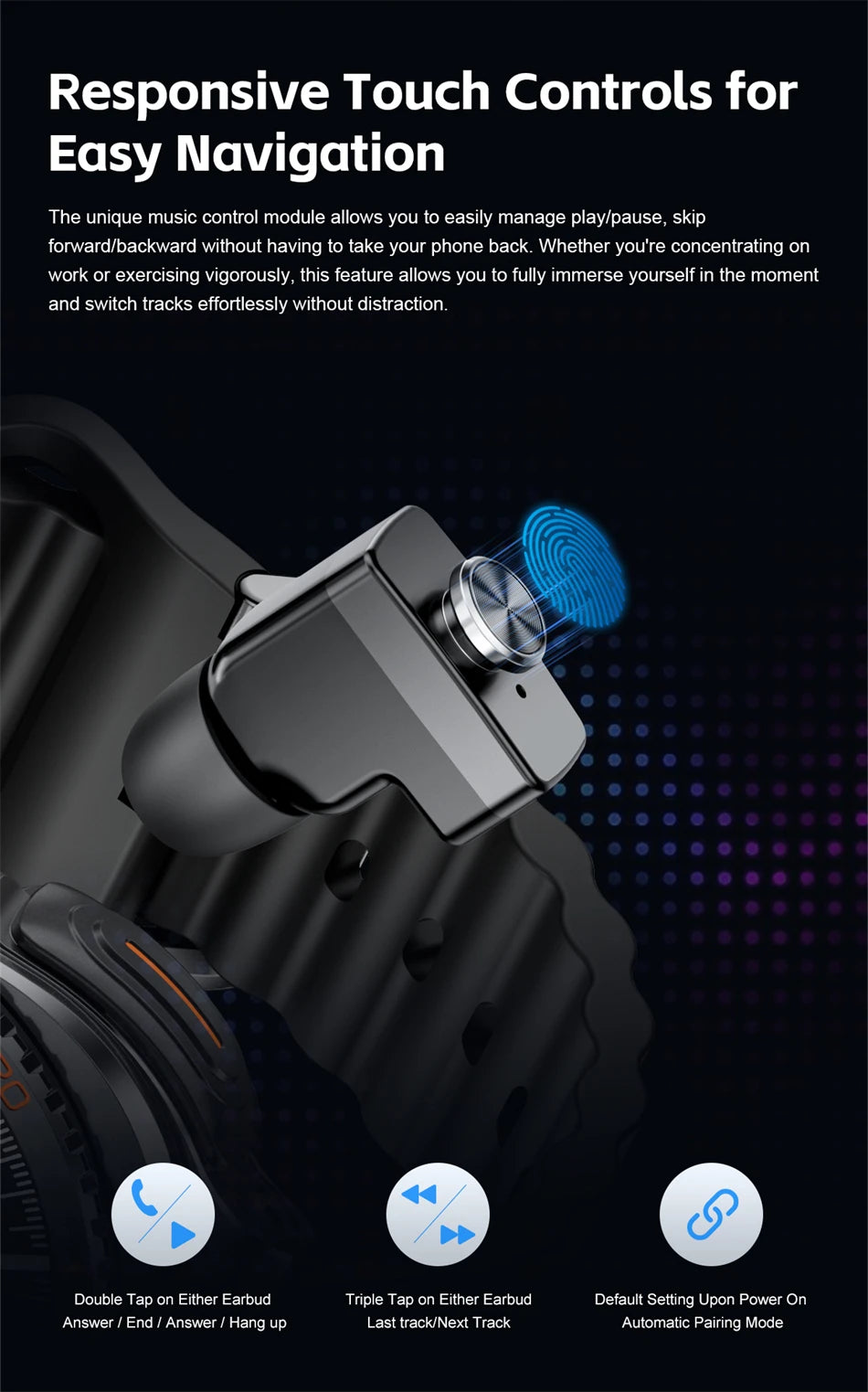 New 2026 TWS 2-in-1 Wireless Headset Smart Watch 7 Ultra AMOLED HD Screen Smartwatch with Earbuds Bluetooth Call Sports Watches