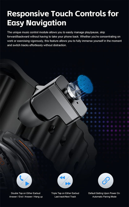 New 2026 TWS 2-in-1 Wireless Headset Smart Watch 7 Ultra AMOLED HD Screen Smartwatch with Earbuds Bluetooth Call Sports Watches