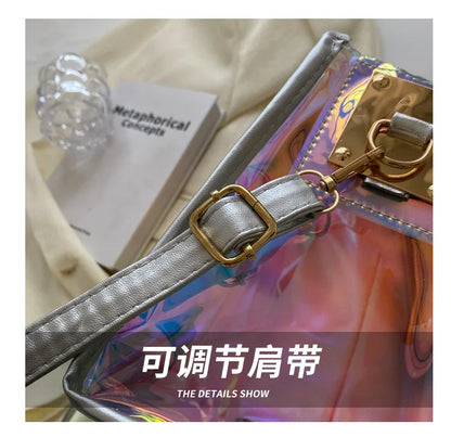 Fashionable Plastic Dazzling Colors Casual Crossbody Bags for Women Ladies Luxury Designer Tote Handbags Travel Shoulder Bag Sac