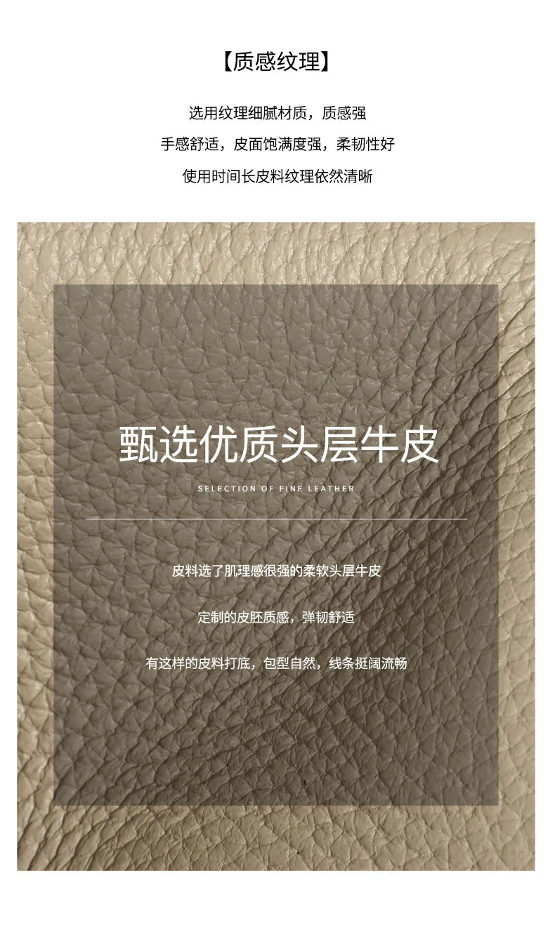 Women's Genuine Grade Cowhide Leather Fashion Tote Handbag Luxury Designer Brand Ladies Shoulder Underarm Bag for Woman 2026 New