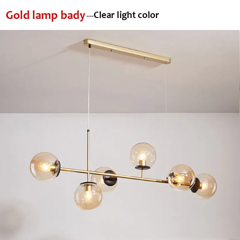 Northern Europe Dining Room Chandeliers Designer One Character Long Strip Pendant Lamp Decoration Maison LED Lights