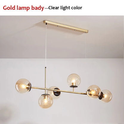 Northern Europe Dining Room Chandeliers Designer One Character Long Strip Pendant Lamp Decoration Maison LED Lights
