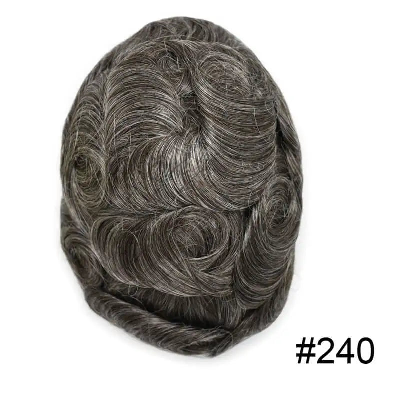 Full Lace Hair System Men Wig With Realistic Hairline Toupee For Men Breathable Male Hair Prosthesis 100% Human Hair Wig For Man